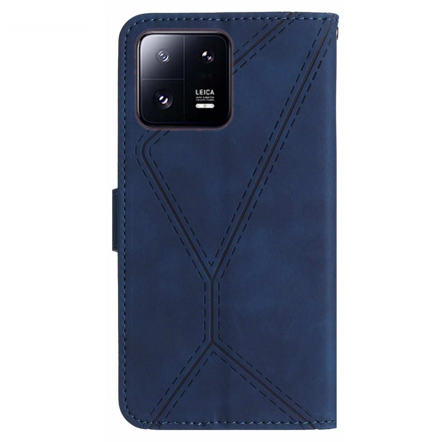 HT05 Skin-touch Phone Case for Xiaomi 13 Pro 5G PU Leather Flip Cover Anti-Drop Wallet Phone Shell with Strap