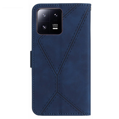 HT05 Skin-touch Phone Case for Xiaomi 13 Pro 5G PU Leather Flip Cover Anti-Drop Wallet Phone Shell with Strap