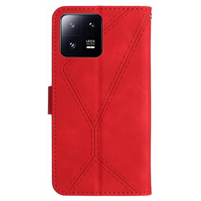 HT05 Skin-touch Phone Case for Xiaomi 13 Pro 5G PU Leather Flip Cover Anti-Drop Wallet Phone Shell with Strap
