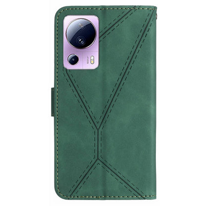 HT05 Phone Case for Xiaomi 13 Lite / Civi 2 5G Leather Flip Cover Skin-touch Wallet Shell with Strap