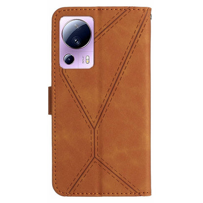 HT05 Phone Case for Xiaomi 13 Lite / Civi 2 5G Leather Flip Cover Skin-touch Wallet Shell with Strap