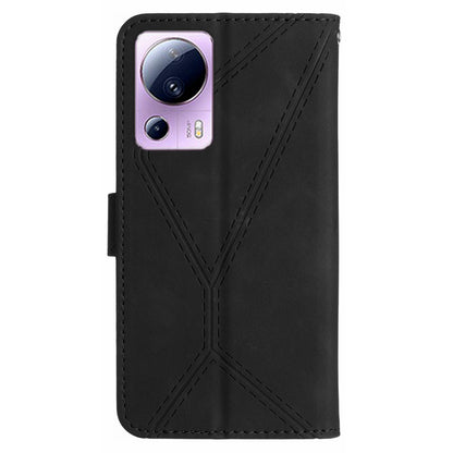 HT05 Phone Case for Xiaomi 13 Lite / Civi 2 5G Leather Flip Cover Skin-touch Wallet Shell with Strap