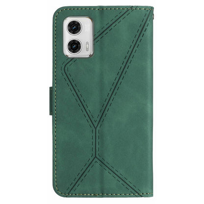 HT05 Skin-touch Phone Case for Motorola Moto G53 5G / G23 4G / G13 4G Leather Flip Cover Wallet Shell with Strap