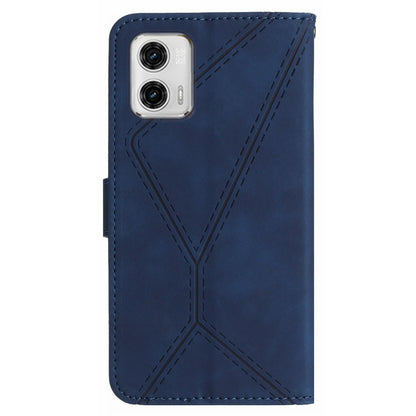 HT05 Skin-touch Phone Case for Motorola Moto G53 5G / G23 4G / G13 4G Leather Flip Cover Wallet Shell with Strap