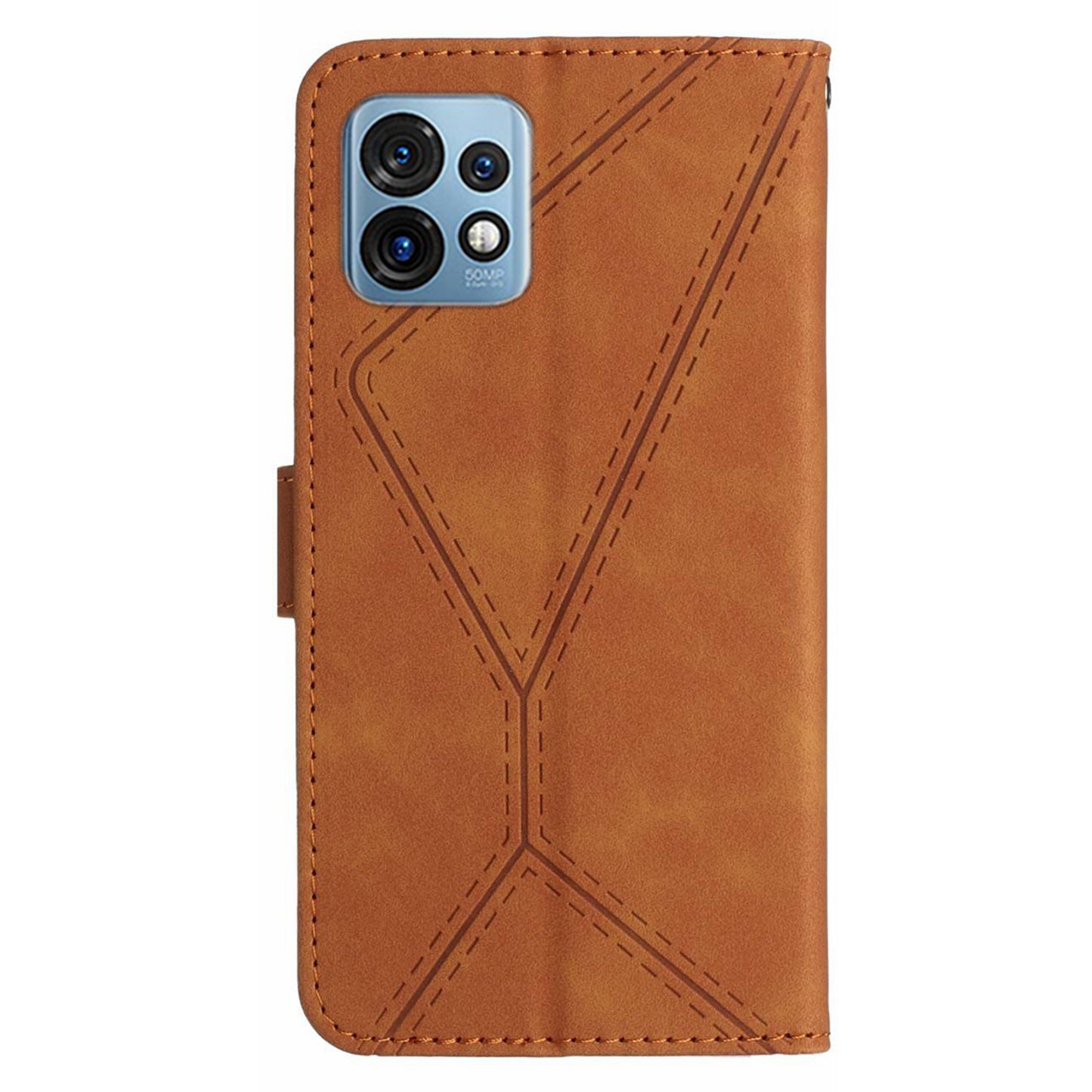 HT05 For Motorola Edge 40 Pro 5G / Edge+ (2023) / Moto X40 5G Phone Case PU Leather Imprinted Line Wallet Stand Cover