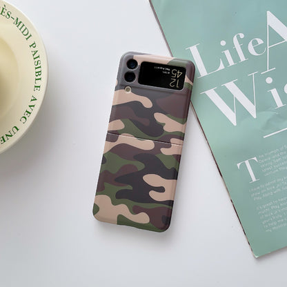 For Samsung Galaxy Z Flip4 5G Camouflage Pattern IMD Phone Case TPU Anti-Scratch Cover