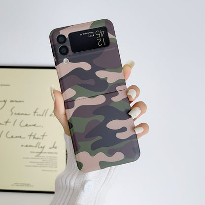 For Samsung Galaxy Z Flip4 5G Camouflage Pattern IMD Phone Case TPU Anti-Scratch Cover