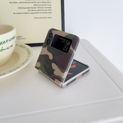 For Samsung Galaxy Z Flip4 5G Camouflage Pattern IMD Phone Case TPU Anti-Scratch Cover