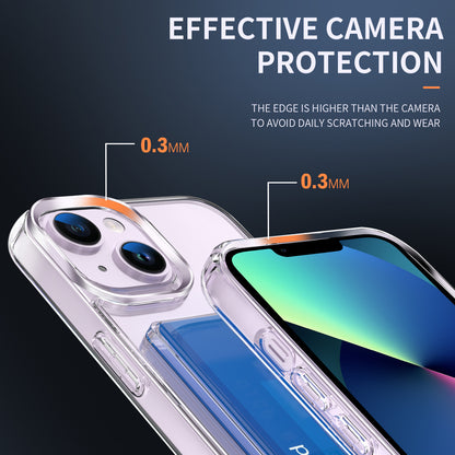 Transparent Phone Case for iPhone 13 , Card Holder TPU + Acrylic Airbag Corner Phone Cover