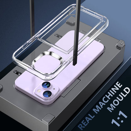 Clear Phone Case for iPhone 14 , Airbag Corner Card Holder TPU + Acrylic Phone Cover