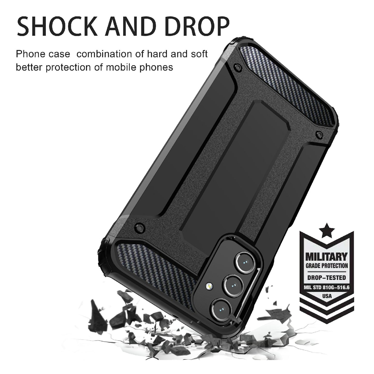 For Samsung Galaxy A24 4G Shockproof Phone Case Hard PC Soft TPU Drop Protection Cover