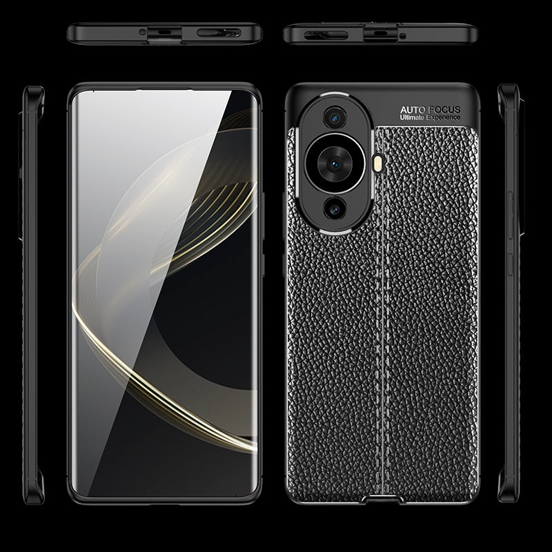Litchi Texture Phone Case for Huawei nova 11 Pro / nova 11 Ultra , Shockproof TPU Cell Phone Cover
