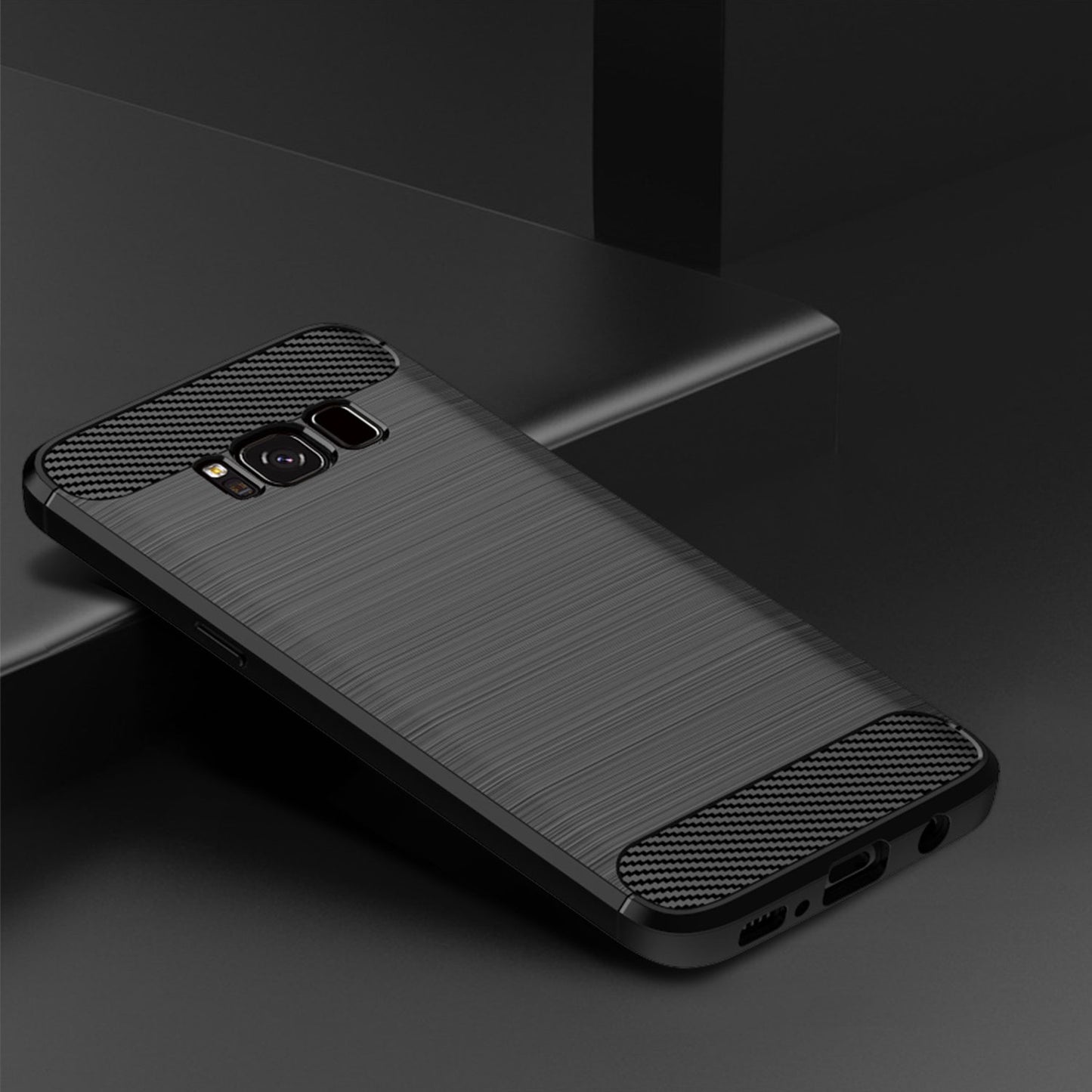 For Samsung Galaxy S8 Carbon Fiber Texture Phone Case Brushed Phone TPU Cover