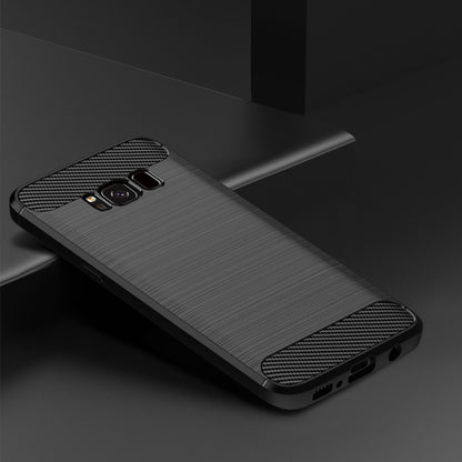 For Samsung Galaxy S8 Carbon Fiber Texture Phone Case Brushed Phone TPU Cover