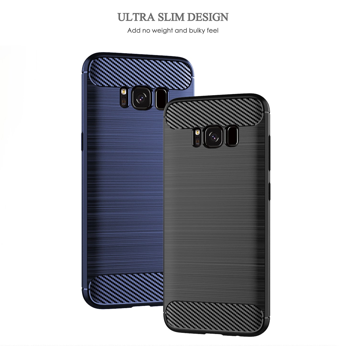 For Samsung Galaxy S8 Carbon Fiber Texture Phone Case Brushed Phone TPU Cover
