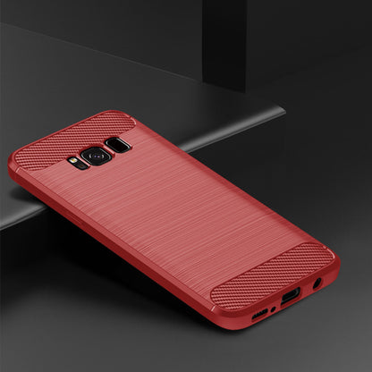 For Samsung Galaxy S8 Carbon Fiber Texture Phone Case Brushed Phone TPU Cover
