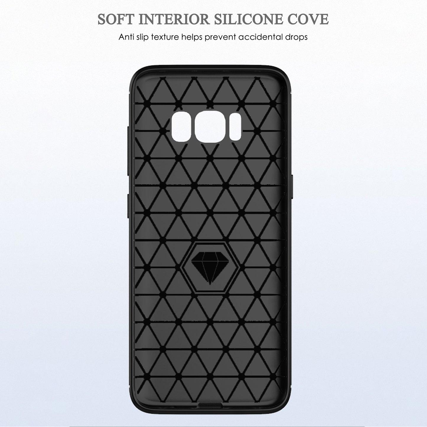 For Samsung Galaxy S8 Carbon Fiber Texture Phone Case Brushed Phone TPU Cover