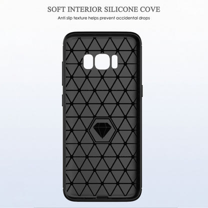 For Samsung Galaxy S8 Carbon Fiber Texture Phone Case Brushed Phone TPU Cover