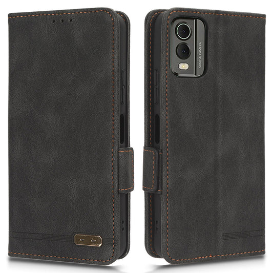 Protector Shell  for Nokia C32 Phone Case Hardware Decor PU Leather Wallet Stand Cover