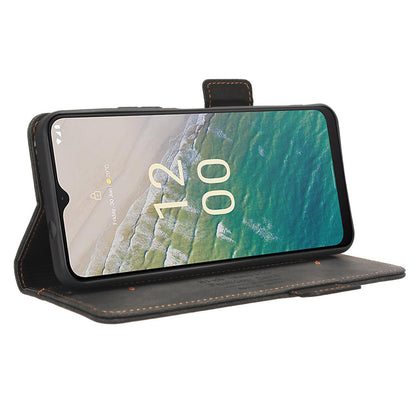 Protector Shell  for Nokia C32 Phone Case Hardware Decor PU Leather Wallet Stand Cover