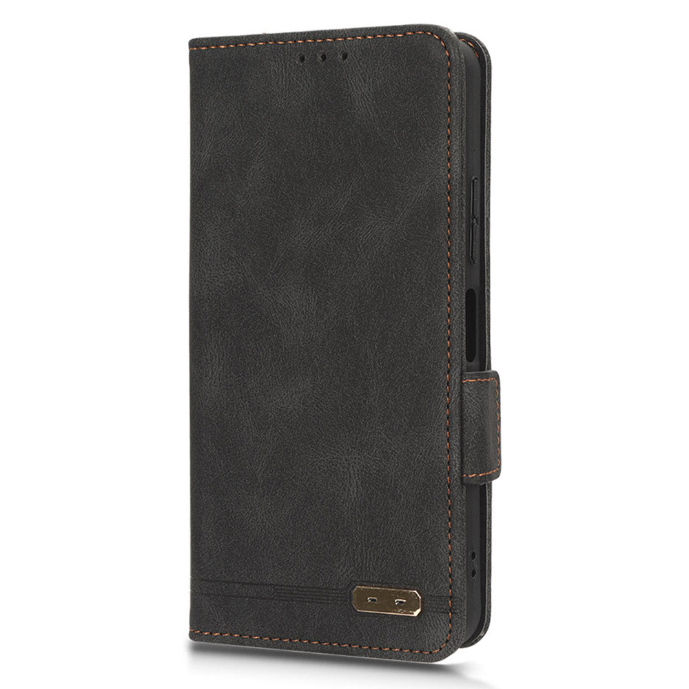 Protector Shell  for Nokia C32 Phone Case Hardware Decor PU Leather Wallet Stand Cover