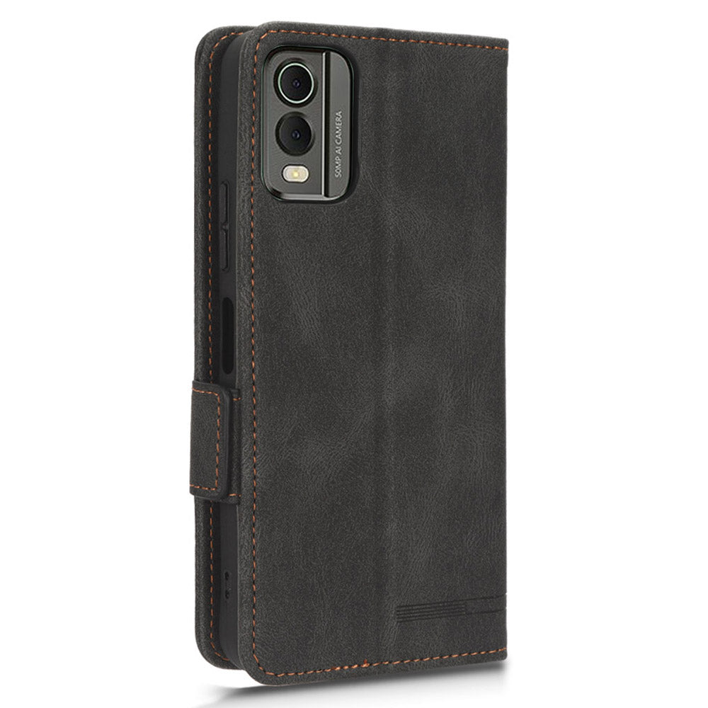 Protector Shell  for Nokia C32 Phone Case Hardware Decor PU Leather Wallet Stand Cover