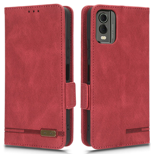 Protector Shell  for Nokia C32 Phone Case Hardware Decor PU Leather Wallet Stand Cover