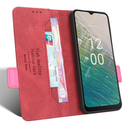 Protector Shell  for Nokia C32 Phone Case Hardware Decor PU Leather Wallet Stand Cover