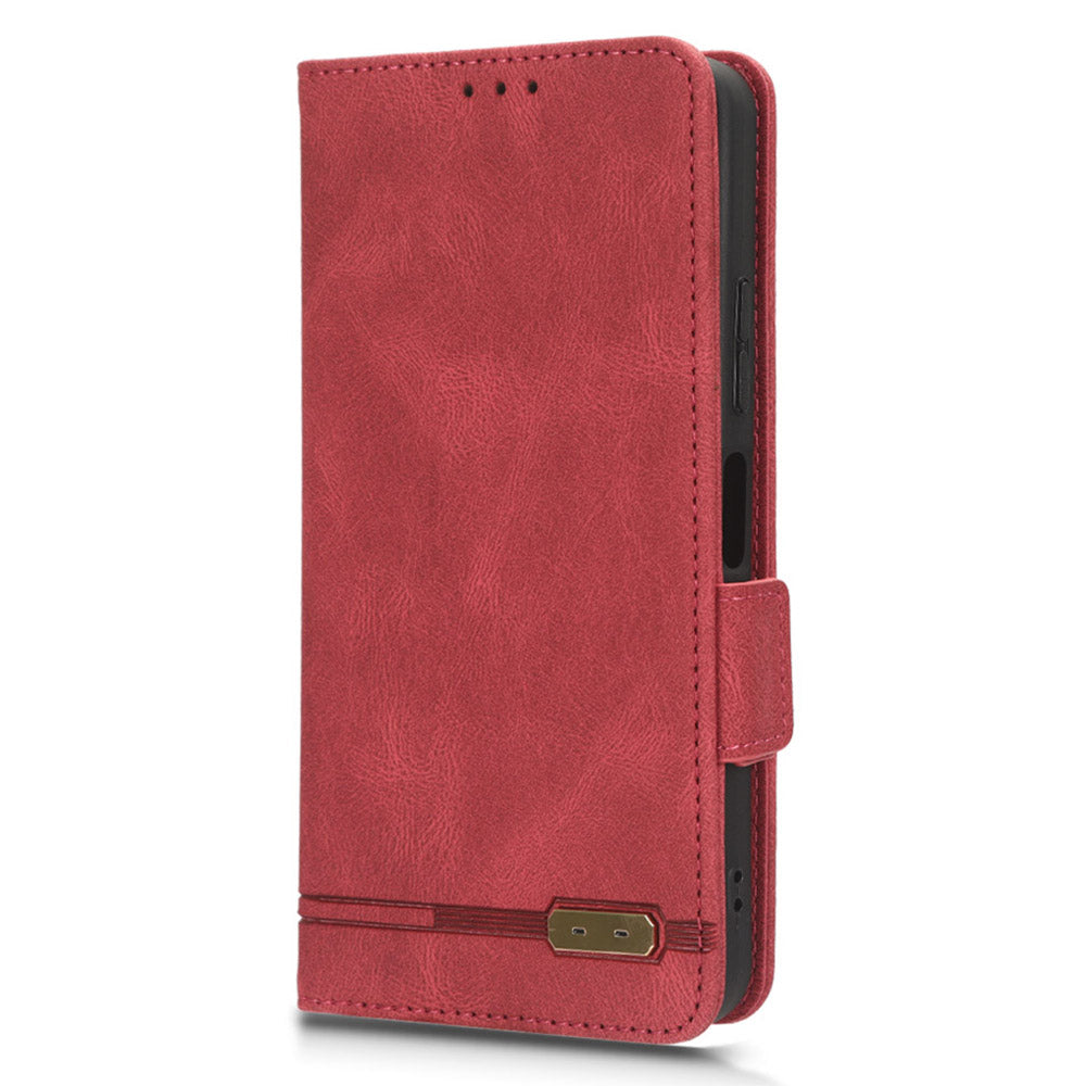 Protector Shell  for Nokia C32 Phone Case Hardware Decor PU Leather Wallet Stand Cover