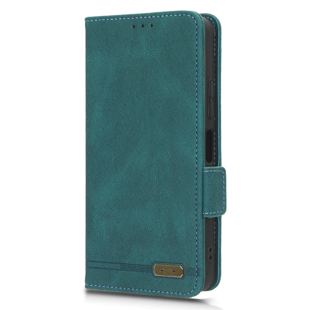 Protector Shell  for Nokia C32 Phone Case Hardware Decor PU Leather Wallet Stand Cover