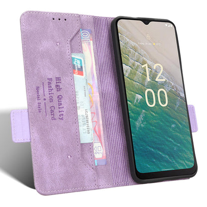Protector Shell  for Nokia C32 Phone Case Hardware Decor PU Leather Wallet Stand Cover