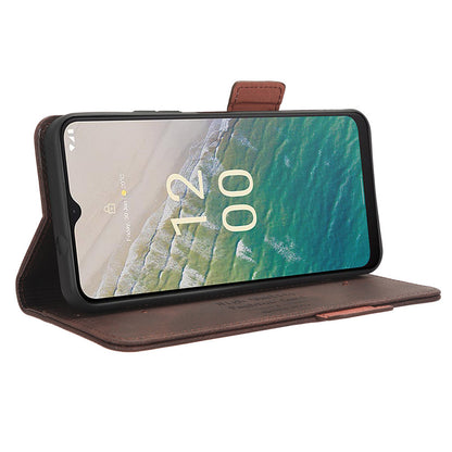 Protector Shell  for Nokia C32 Phone Case Hardware Decor PU Leather Wallet Stand Cover