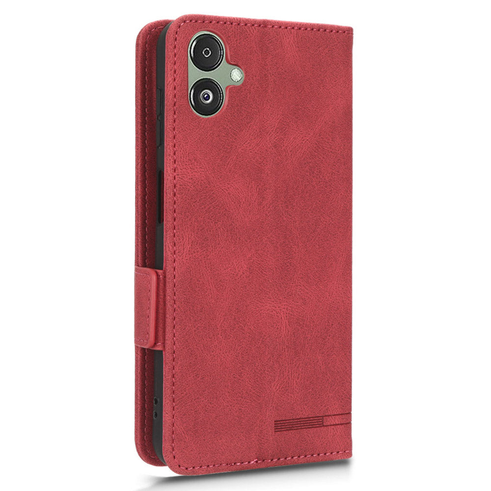 For Samsung Galaxy F14 5G Fall Proof Phone Case Hardware Decor PU Leather Wallet Stand Cover