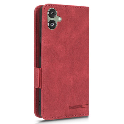 For Samsung Galaxy F14 5G Fall Proof Phone Case Hardware Decor PU Leather Wallet Stand Cover