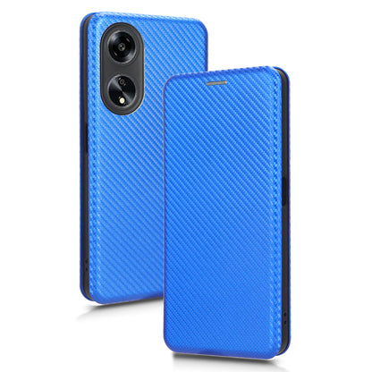 Stand Cover for Oppo A1 5G Carbon Fiber Texture Card Slot PU Leather Shockproof Phone Case