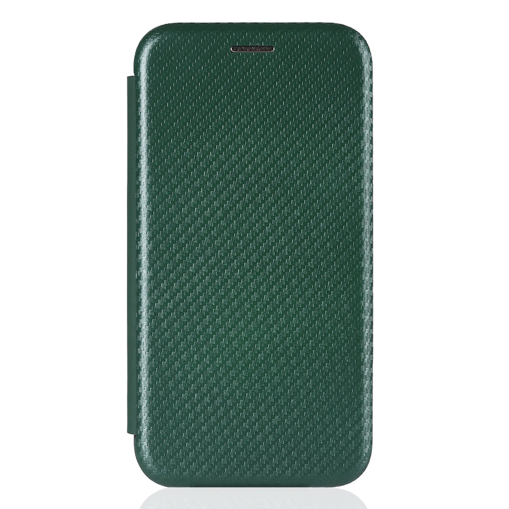 Stand Cover for Oppo A1 5G Carbon Fiber Texture Card Slot PU Leather Shockproof Phone Case