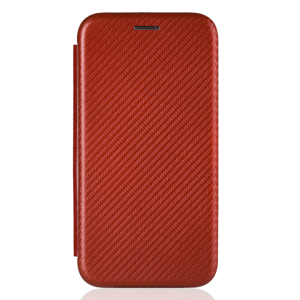 Stand Cover for Oppo A1 5G Carbon Fiber Texture Card Slot PU Leather Shockproof Phone Case