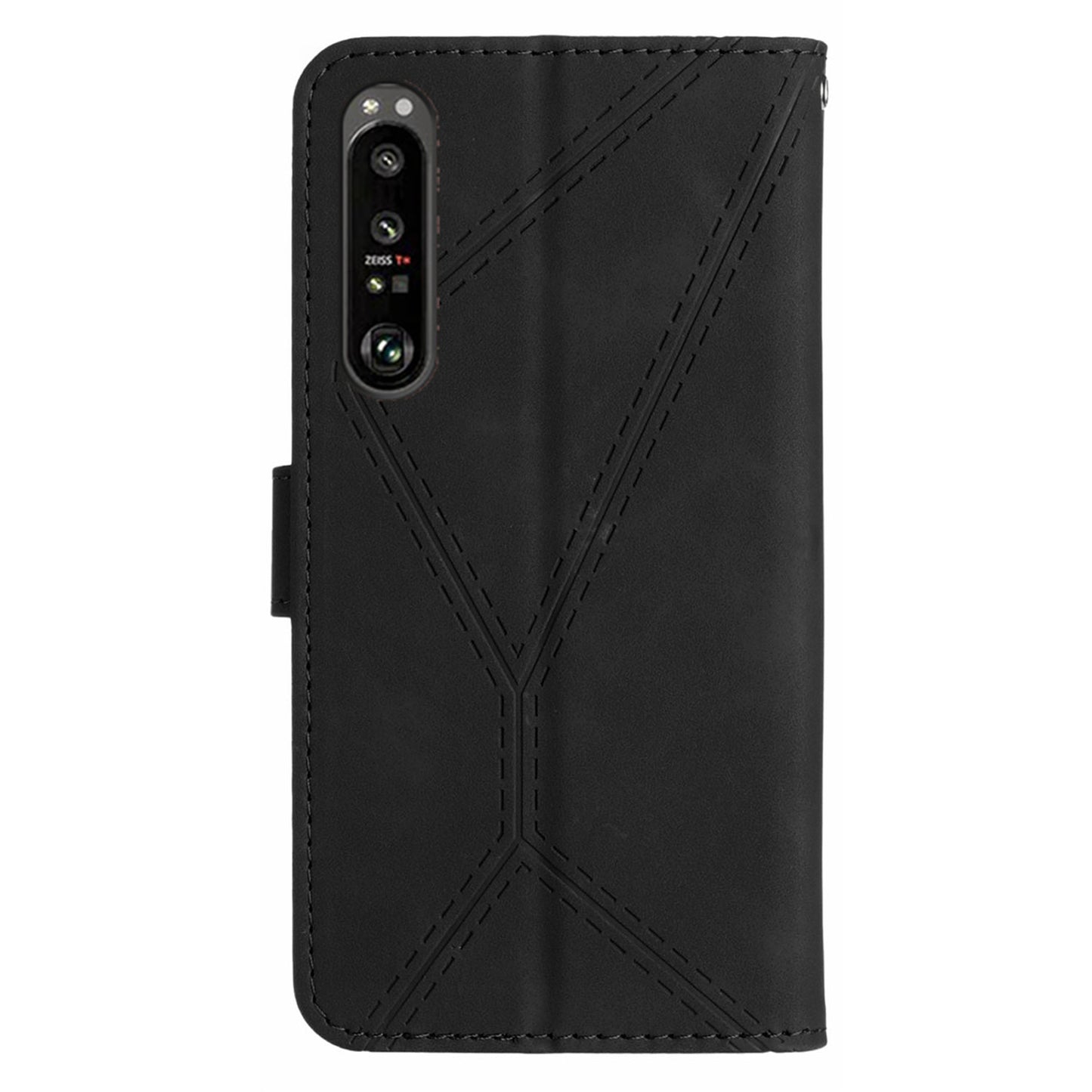 HT05 Wallet Cover for Sony Xperia 1 V Full Protection Skin-touch Phone Case PU Leather Shell