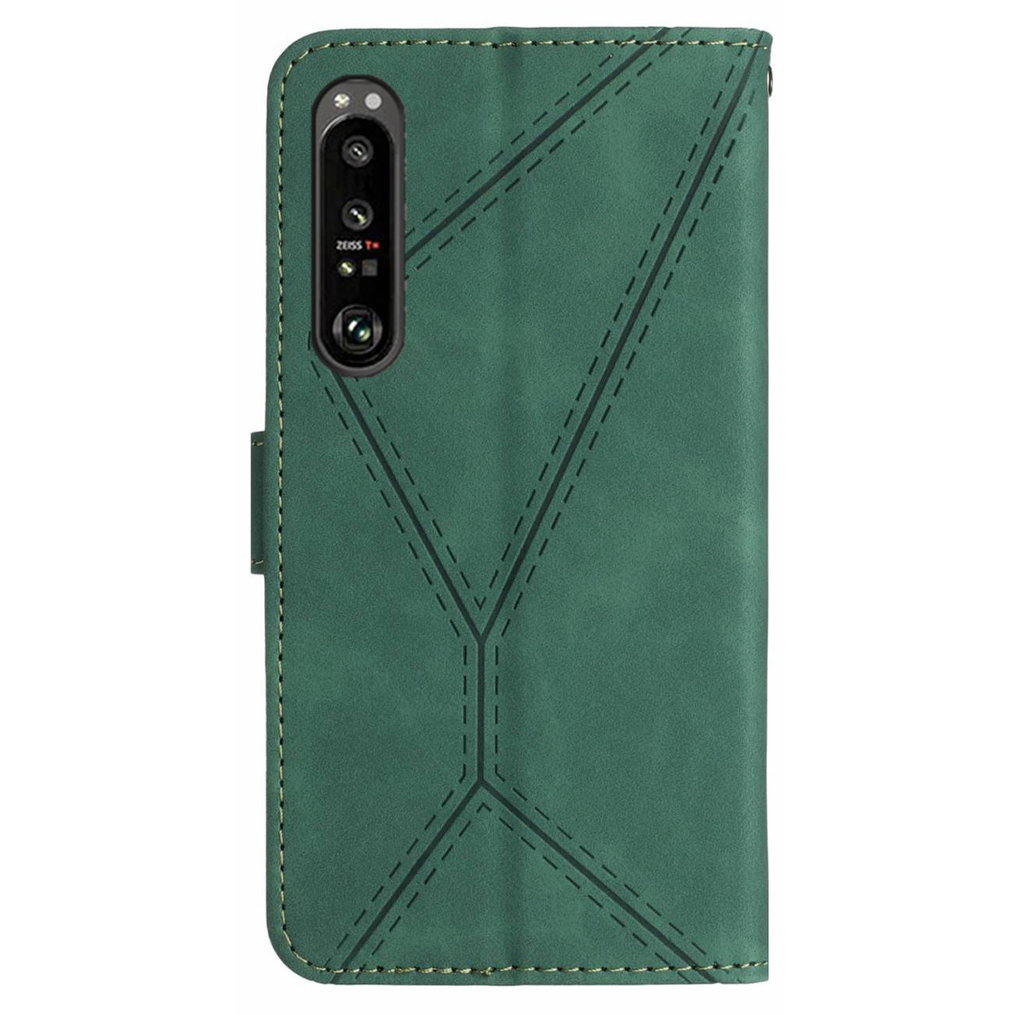 HT05 Wallet Cover for Sony Xperia 1 V Full Protection Skin-touch Phone Case PU Leather Shell
