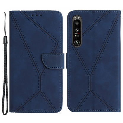 HT05 Wallet Cover for Sony Xperia 1 V Full Protection Skin-touch Phone Case PU Leather Shell