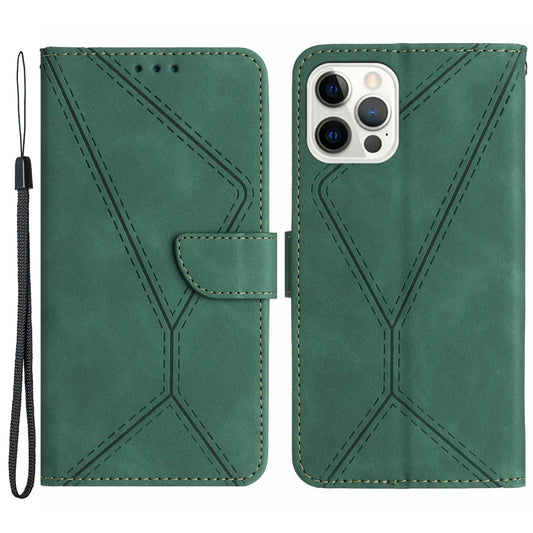 HT05 Phone Flip Case for iPhone 14 Pro Magnetic Clasp Wallet Shell Skin-touch PU Leather Cover