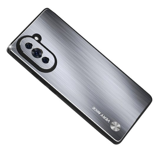 For Huawei nova 10 Pro 4G Brushed Phone Case TPU Frame Aluminium Alloy Back Armor Cover