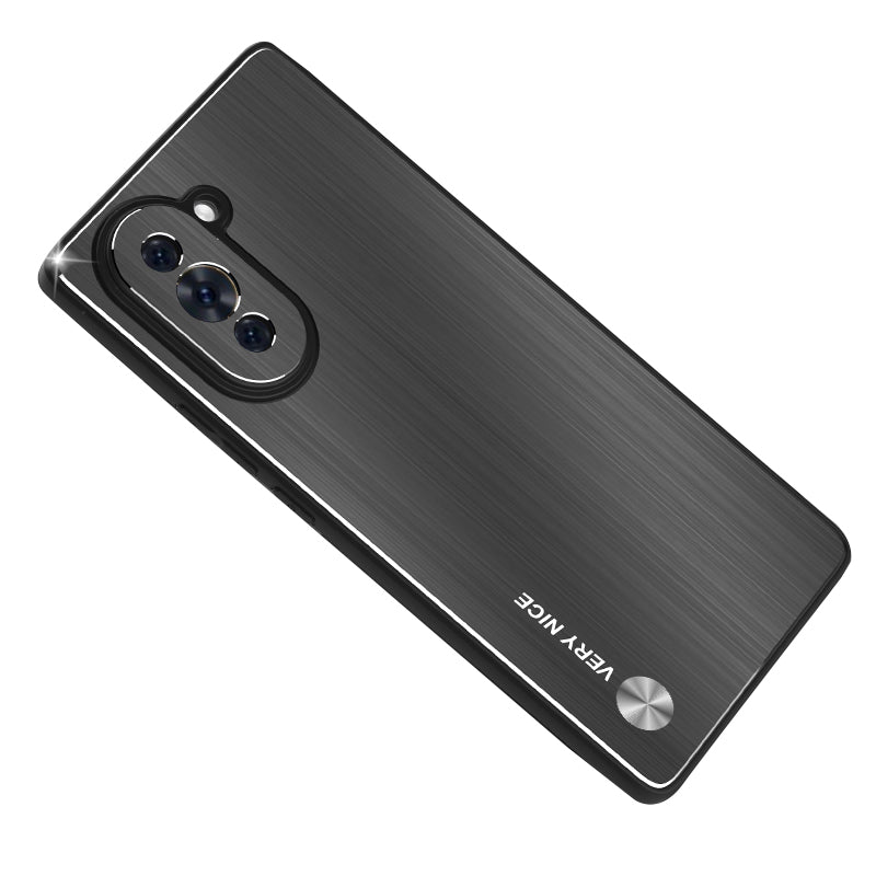 For Huawei nova 10 Pro 4G Brushed Phone Case TPU Frame Aluminium Alloy Back Armor Cover