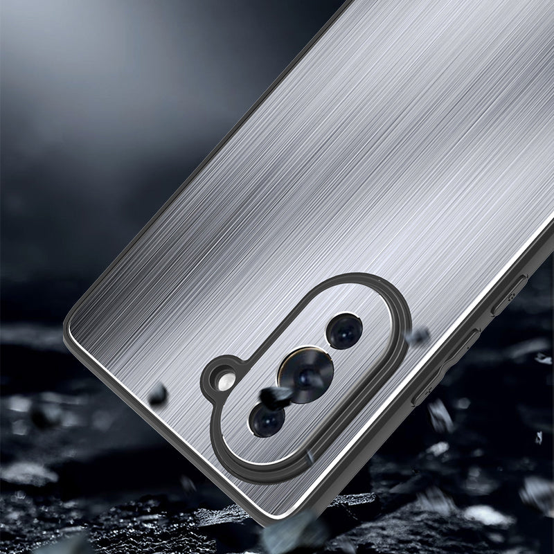 For Huawei nova 10 Pro 4G Brushed Phone Case TPU Frame Aluminium Alloy Back Armor Cover