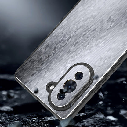 For Huawei nova 10 Pro 4G Brushed Phone Case TPU Frame Aluminium Alloy Back Armor Cover
