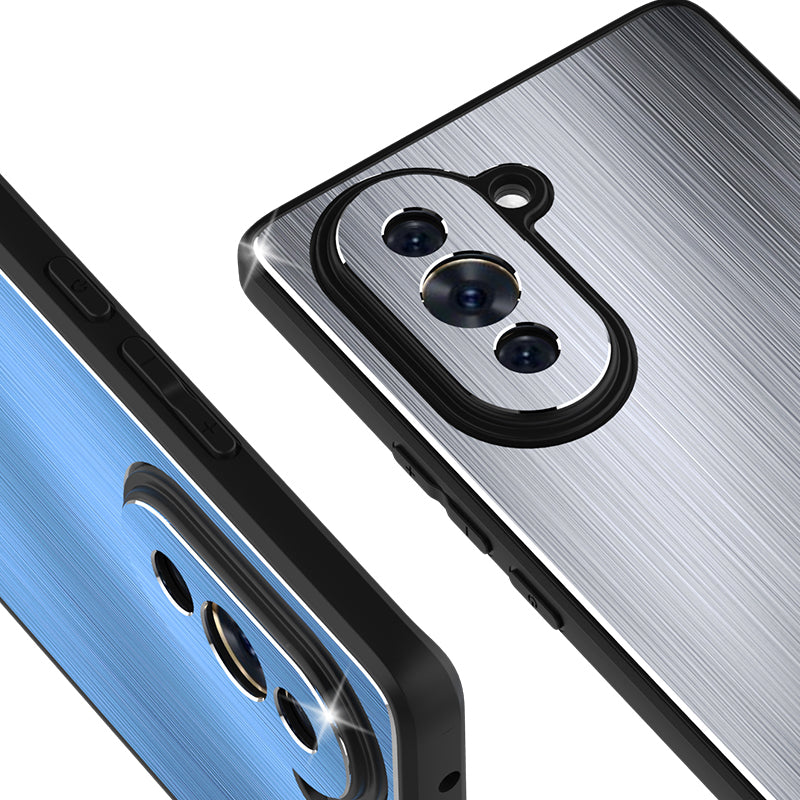 For Huawei nova 10 Pro 4G Brushed Phone Case TPU Frame Aluminium Alloy Back Armor Cover