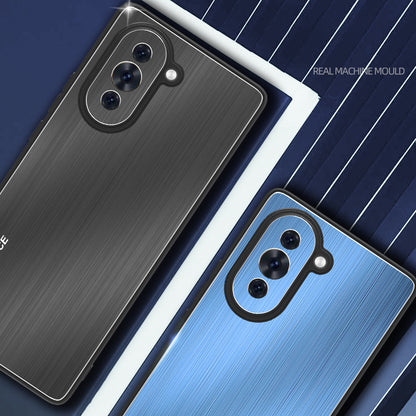 For Huawei nova 10 Pro 4G Brushed Phone Case TPU Frame Aluminium Alloy Back Armor Cover