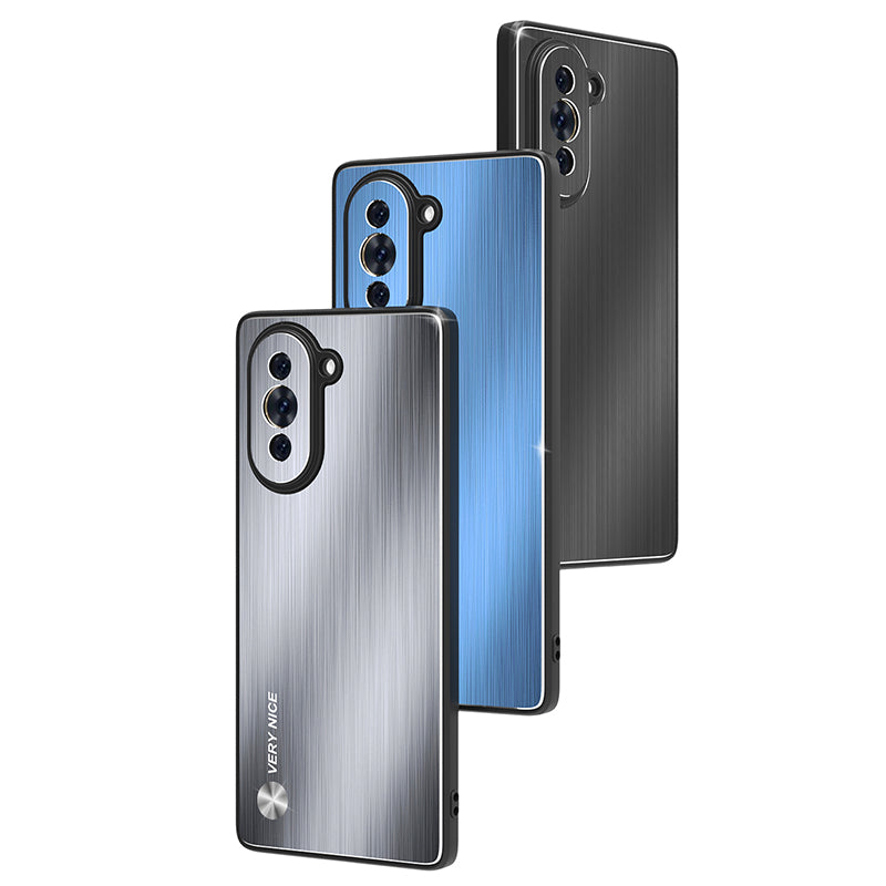 For Huawei nova 10 Pro 4G Brushed Phone Case TPU Frame Aluminium Alloy Back Armor Cover