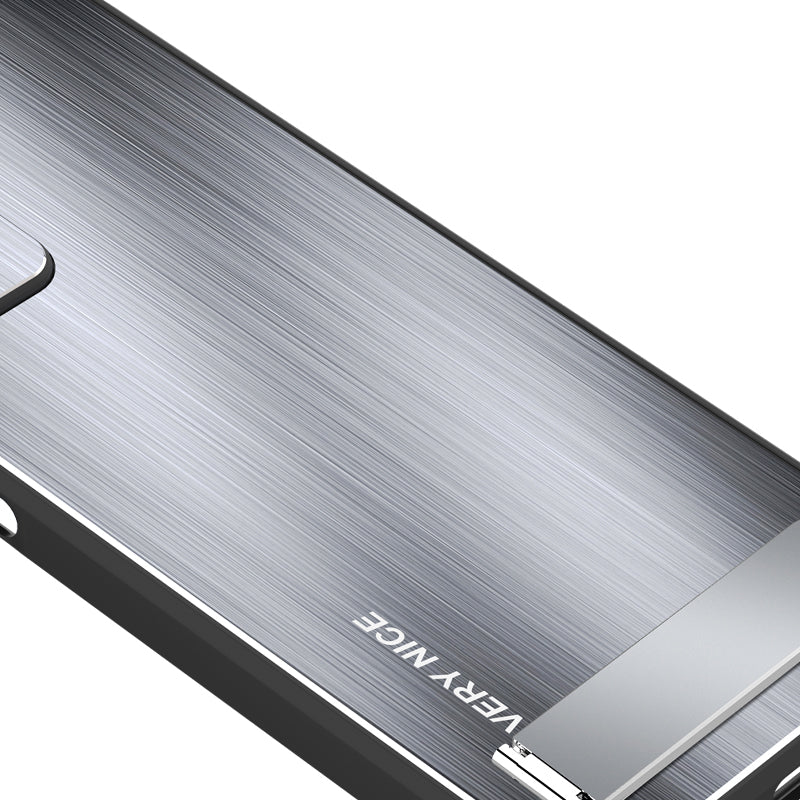For Huawei nova 10 4G Brushed Anti-Scratch Phone Case TPU Frame Aluminium Alloy Back Kickstand Cover
