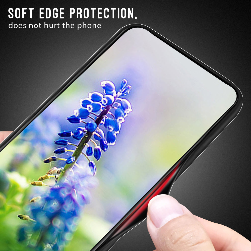 Protective Cover for Huawei P60 Art Carbon Fiber Texture Tempered Glass+Soft TPU Phone Case